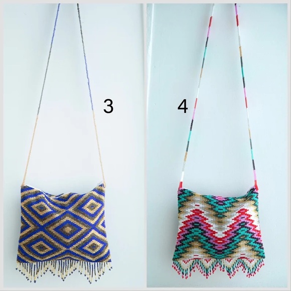 Genuine fully beaded crossover bag! Indignous made beaded bag - Picture 6 of 11